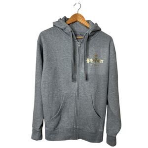 HARRY‎ POTTER™ THE EXHIBITION LOGO ZIP FRONT HOODIE Size M Gray Unisex
